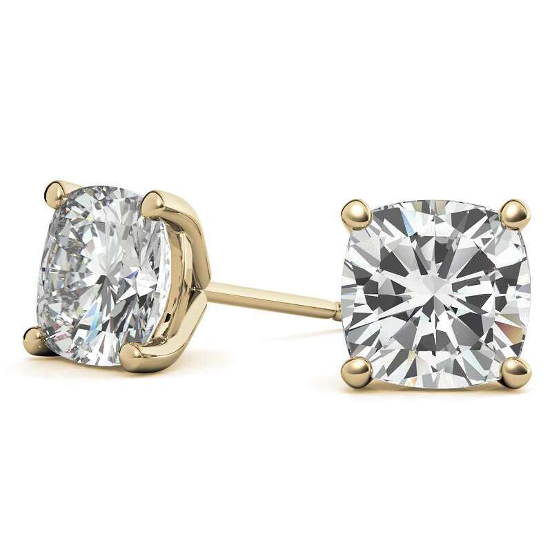 925 Sterling Silver VVS Cushion Diamond Stud Earring Certified Moissanite Earrings Men