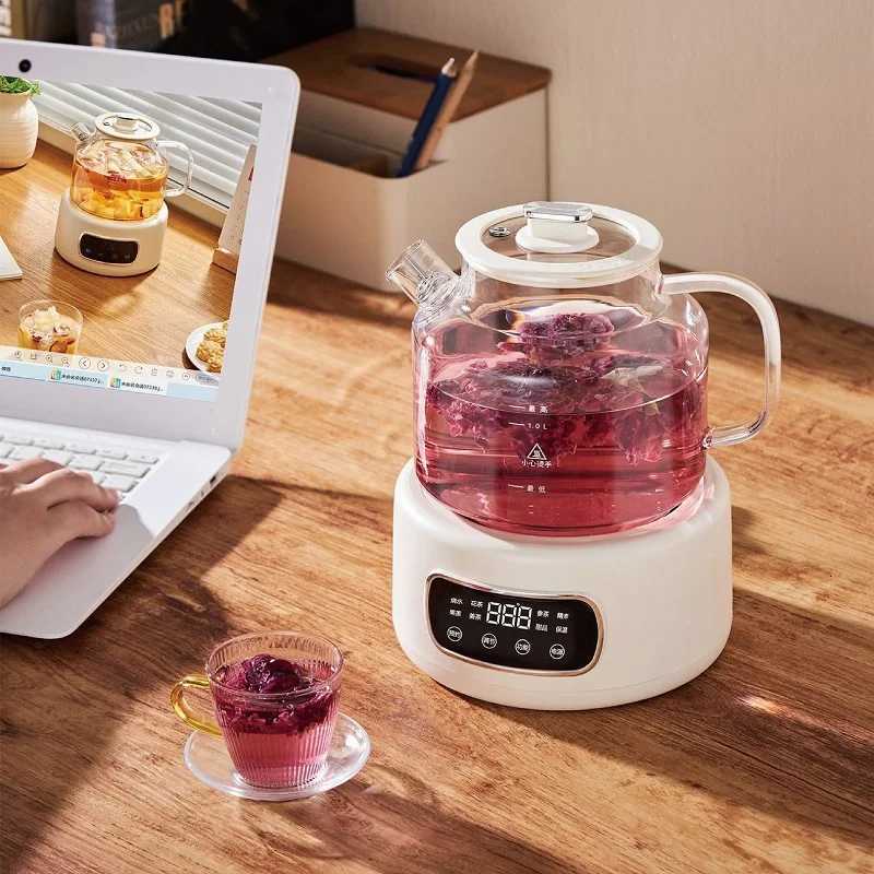 110V/220V MultiFunction Health Kettle Temperature Adjust Glass Tea Maker Appointment Flower Teapot Portable Electric Kettle 12L Y251114