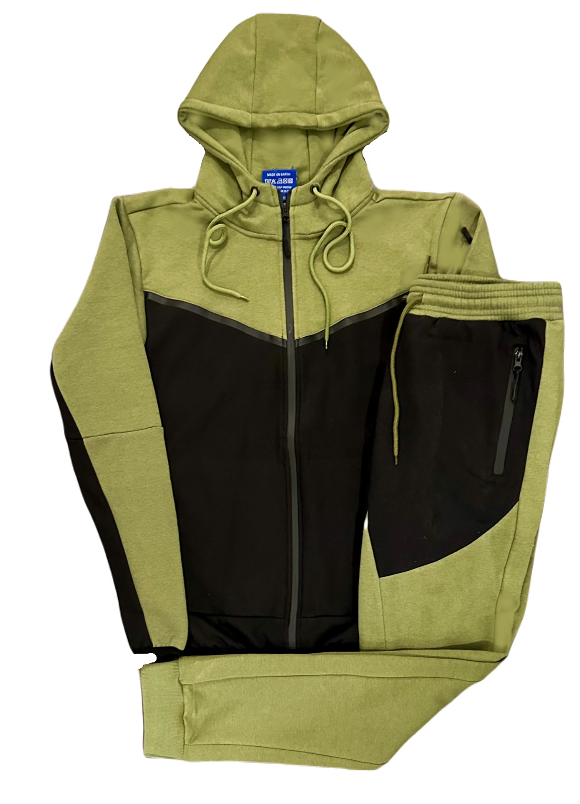 Warm Men's Soft Sweat Jacket & Sweatpants Fleece Sweatsuit &