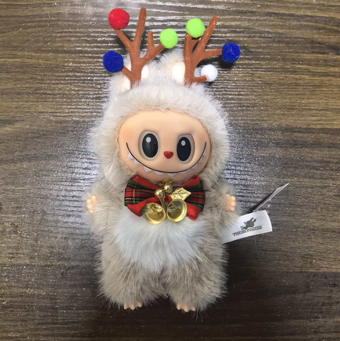 Top Quality Labubu Anime Character Chair Stuffed Plush Animals Series PVC Pendant Doll Model Monster Key chain Copy Toy Birthday Christmas - view 4