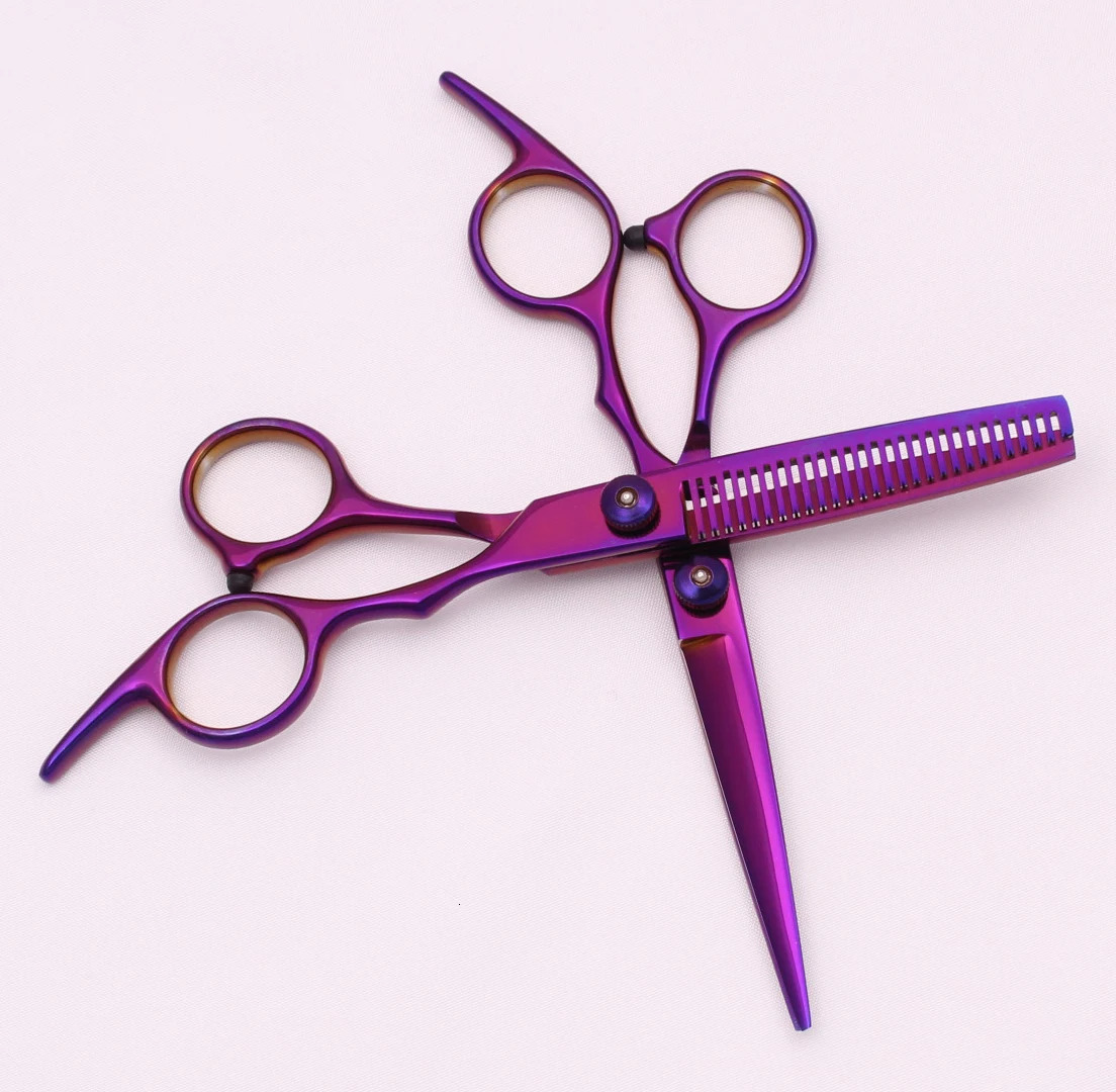 6.0 Hair Scissors Professional Cutting Shears Thinning Hairdressing Haircut Sets Salon Barber Home Japan Steel Drop 250414