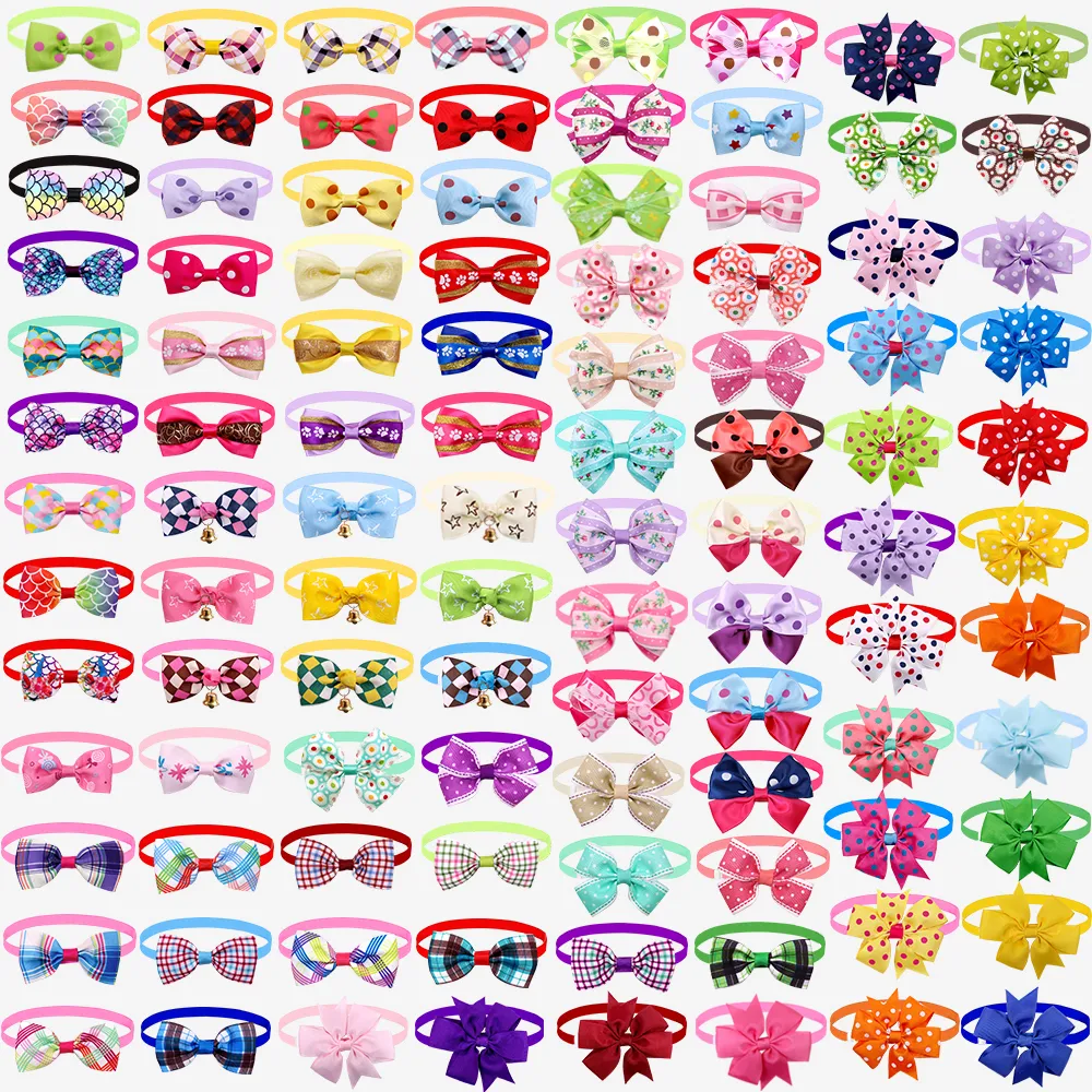 Bulk Popular Dog Bowtie For Small Dog Cat Bowtie Neckties Dogs Pets Grooming Accessories Fashion Bowties For Dogs ZZ
