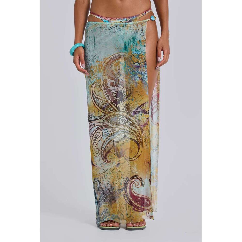 Sexy Bikini Long Skirt Women Swimsuits Female Swimwear Bathing Suit Tassels Swimming Suits Beachwear Biquini