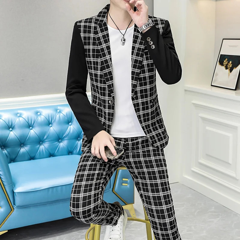 2023 High Quality Fashion Casual SetMens Mens Trend Young and Handsome Korean Edition Ultra Thin Set Two Piece 250414Z