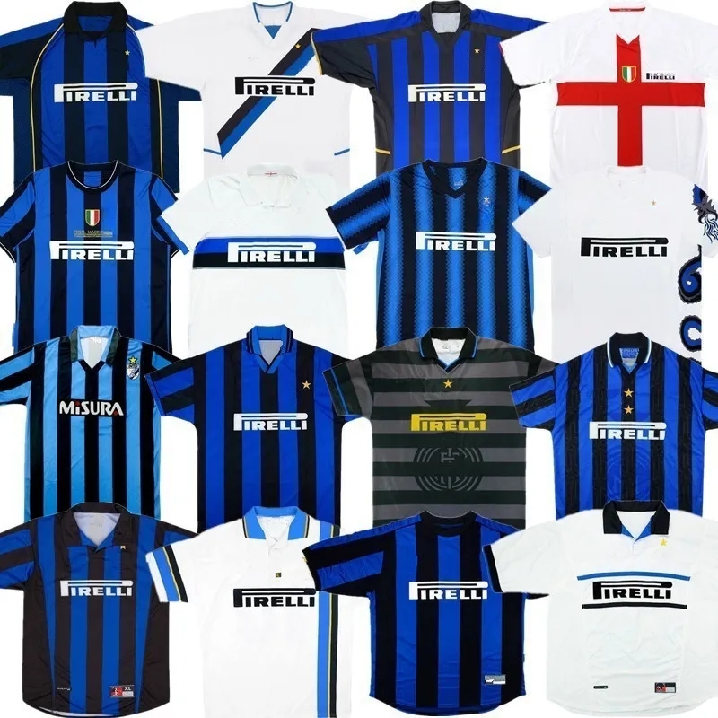 25 26InterS MilanS Classic Vintage Jersey RONALDO 97 98 99 BAGGIO ADRIANO 01 02 03 04 05 07 08 09 2010 finals MILITO J.ZANETTI Eto'o SNEIJDER Retro Kids soccer jerseys Kit