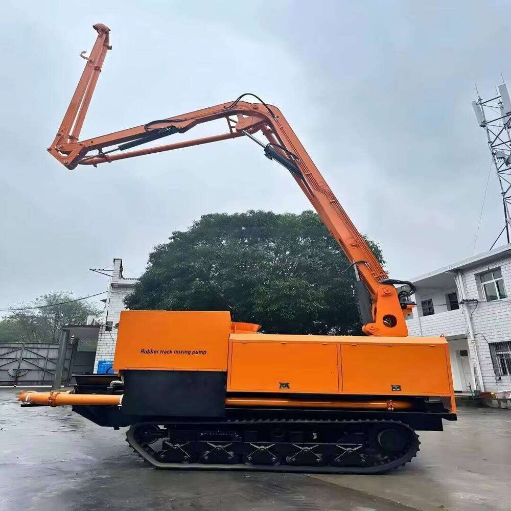 Crawler-Style Concrete Mixing Pump for Heavy-Duty Construction Sites