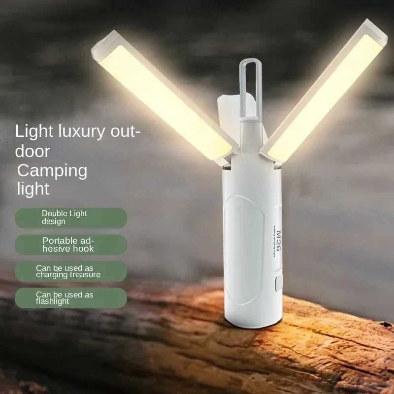 Portable Waterproof Camping Light Outdoor Lighting Foldable strong suctionRechargeable Emergency Lamp Travel Tent light M251115