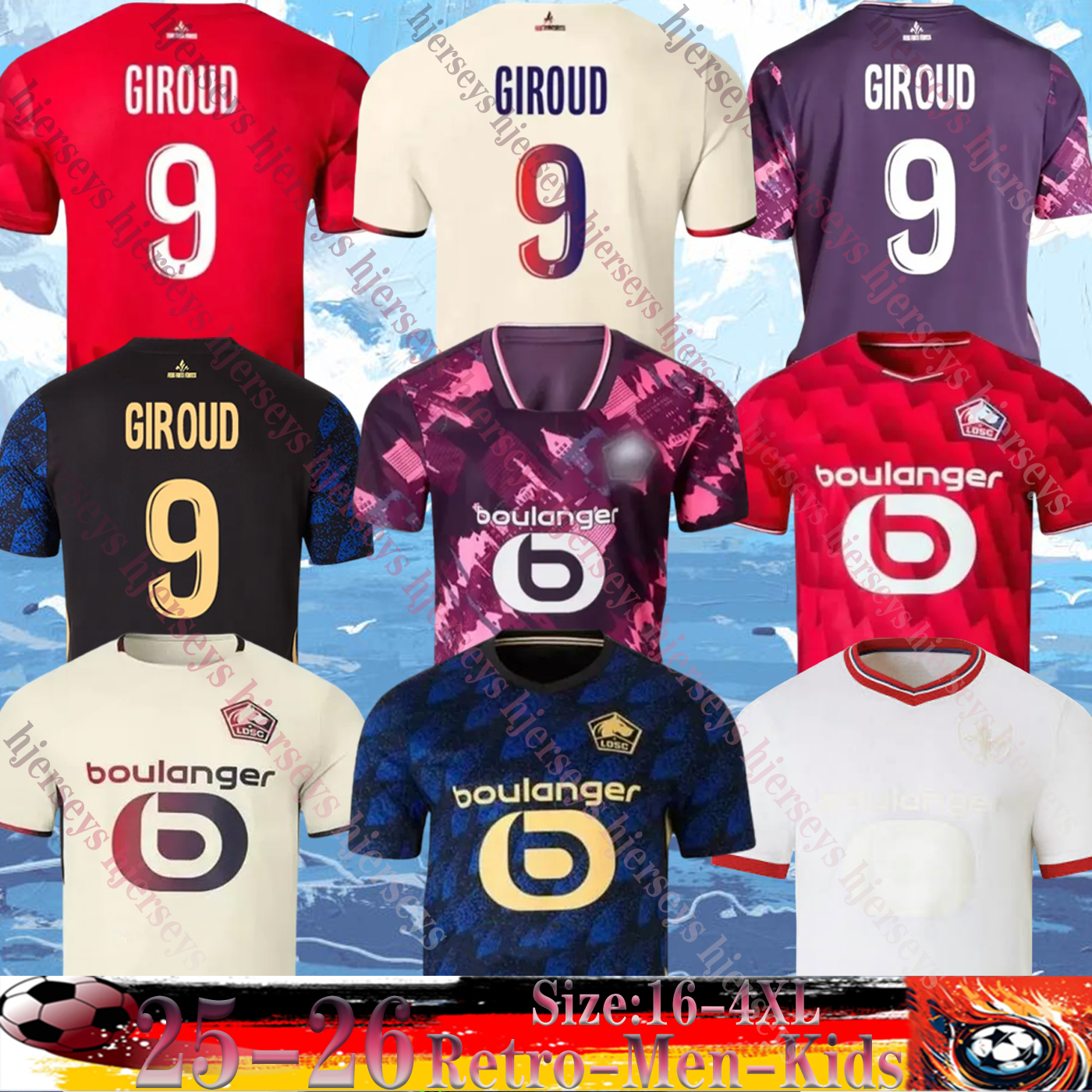 25 26 LOSC Lille 2soccer jerseys UMTITI White CABELLA J DAVID YAZICI OUNAS football T-shirt 2025 2026 Lille Olympique M.BAYO maillot Adult Kids Kits ZHEGROVA Equipment