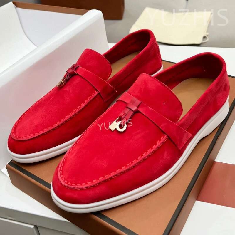 Walking Driving Loafers New Spring Autumn Flat Metal Lock Tassel Classic Lazy Comfortable Women Slip On Shoes
