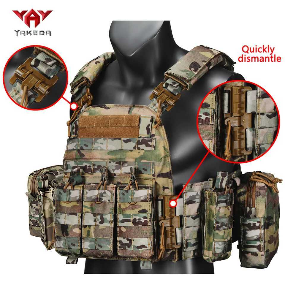 YAKEDA Quick-Release Three-Link Equipment Bag Hunting Vest Durable and Breathable Material XJ251114