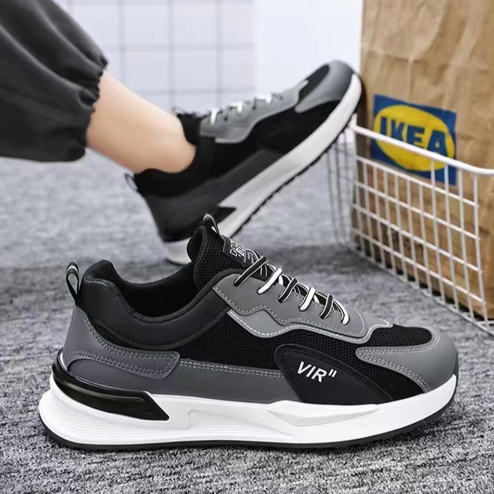 Free shipping sports shoes men's casual shoes breathable lightweight mesh running shoes simple fashion comfortable