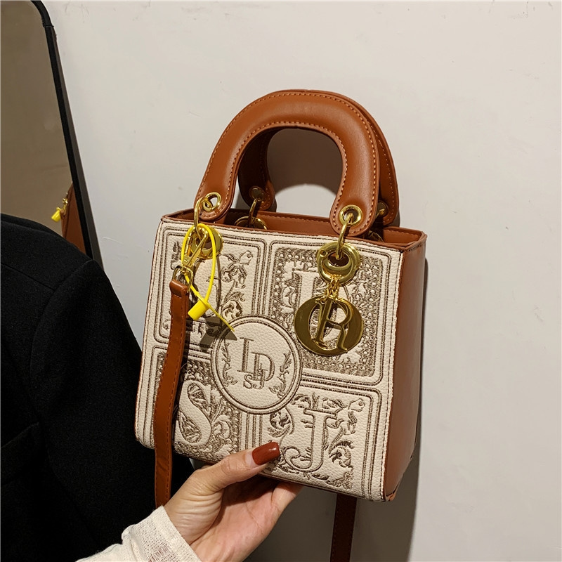 Designer bag free shipping 2025 new fashionable embroidered bucket bag premium single shoulder crossbody bag Daifei bag for womens