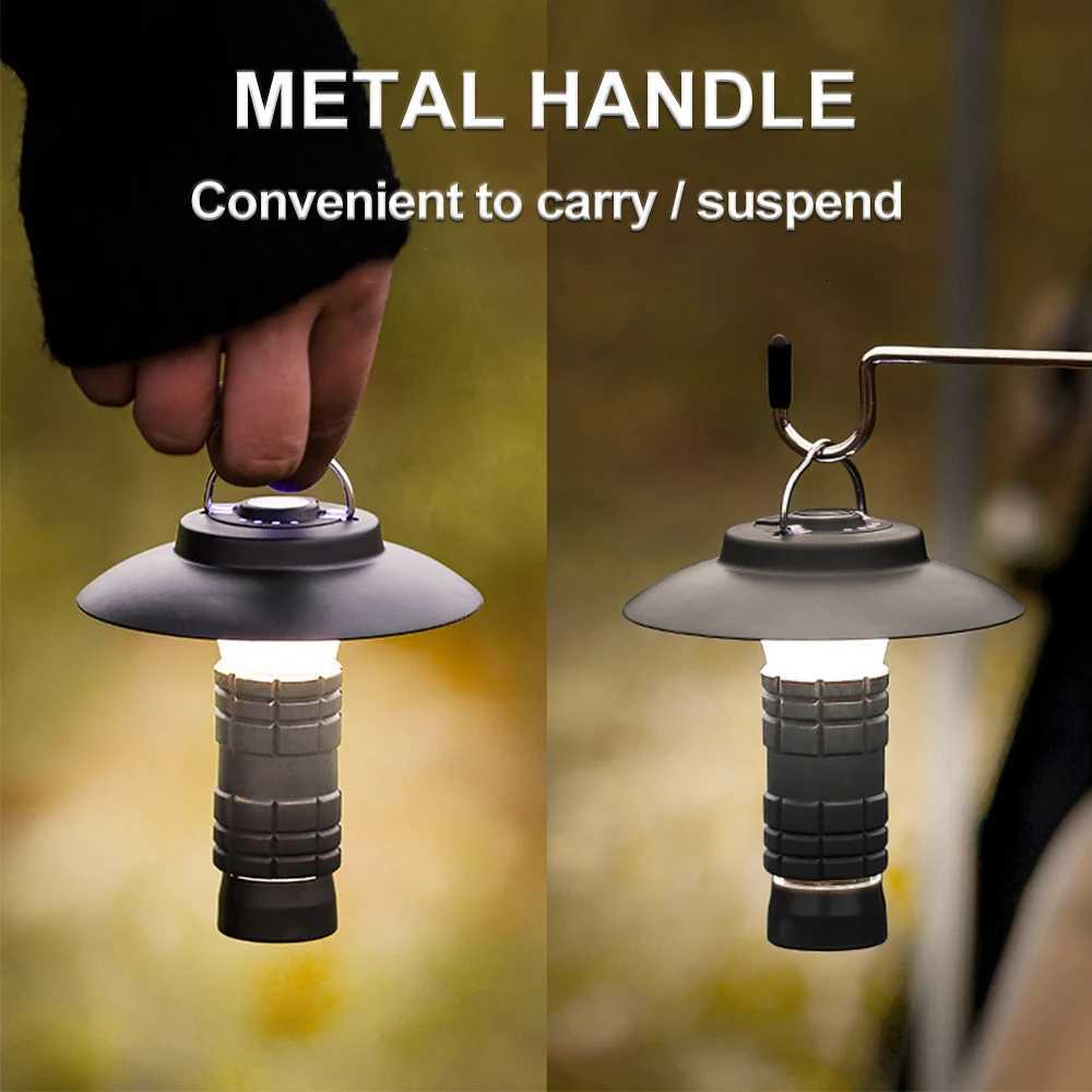 1PCS Super Bright LED Multi-Functional Camping Light Outdoor Rechargeable Flashlight Portable Carrying Light Camping Essentials M251115