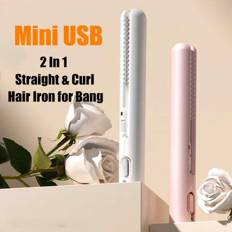 Mini Hair Straightener USB Power Supply 5V2A Flat Iron for Straightening Bang 16W Portable Hair Iron for Home and Travel Use 250414