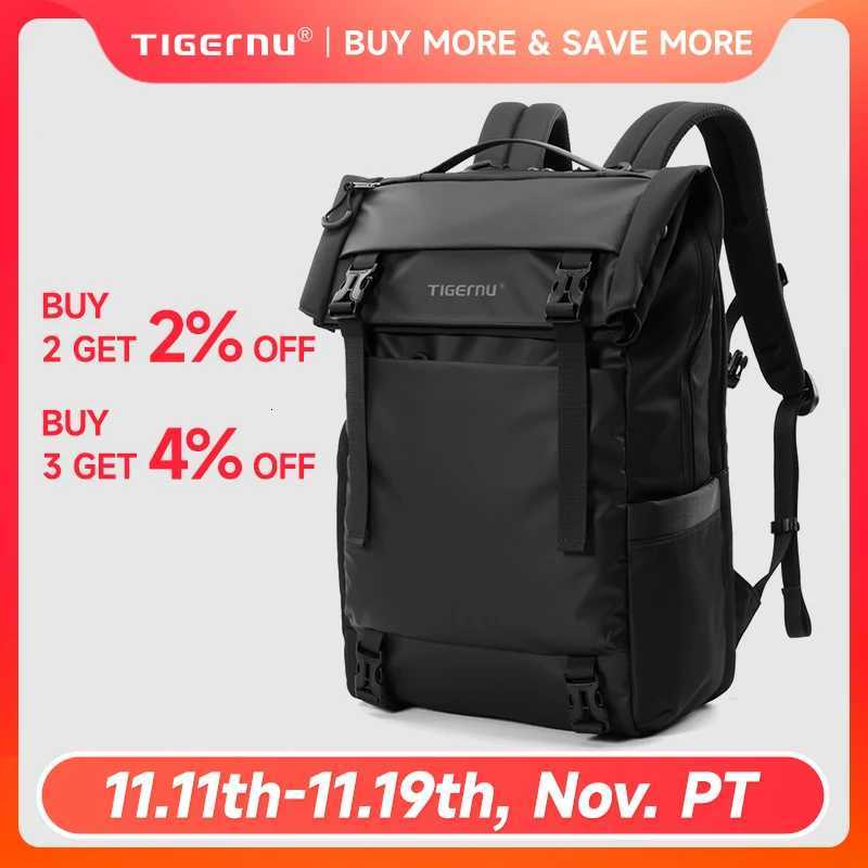 Tigernu Travel Backpack Male TPU Waterproof Backpack Men Bags Expandable Mens Backpack Business Bags School BackpackW251114