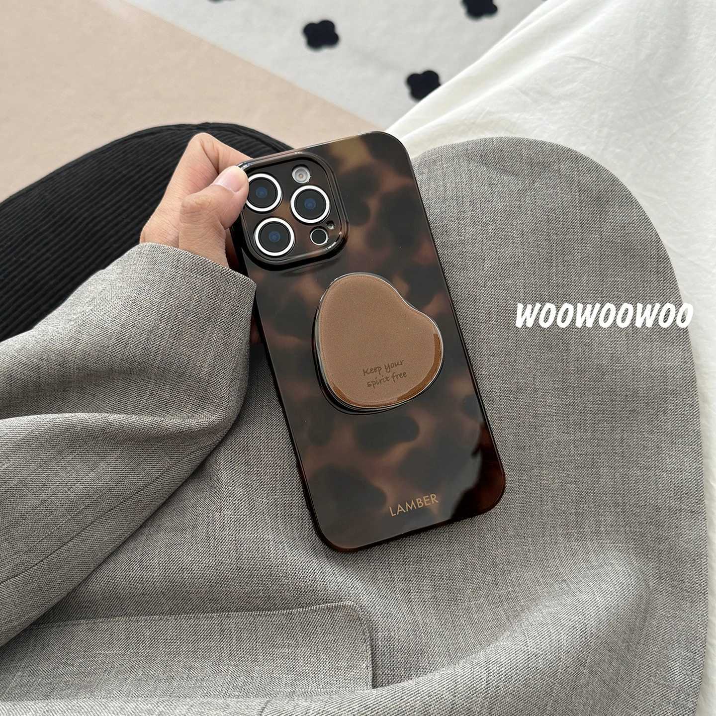 Stylish Personality Black Brown Amber Iceberg Pattern Magnetic With Holder Phone Cover Case for iPhone 16 15 14 13 12 Pro Max J251202