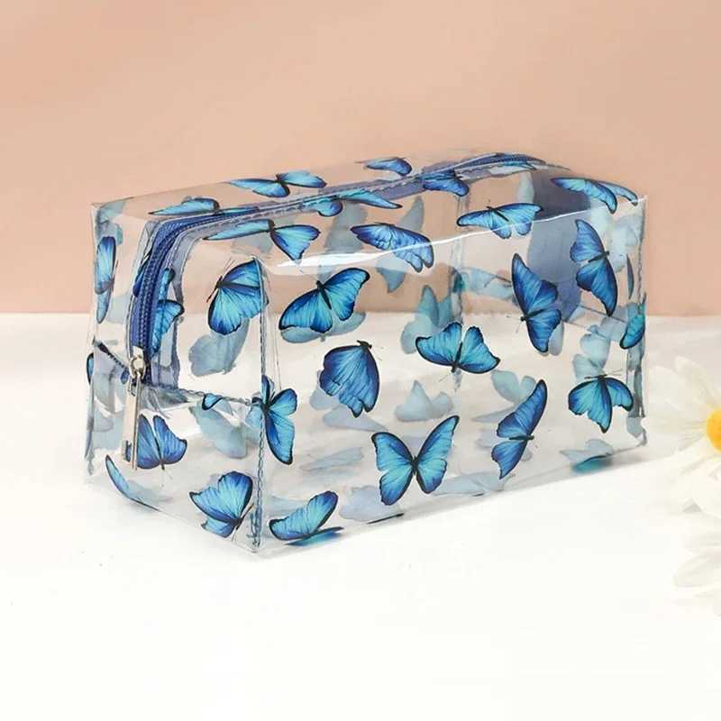 Paper box transparent PVC W bag girl travel organizer transparent makeup bag beauty makeup bagXJ250415