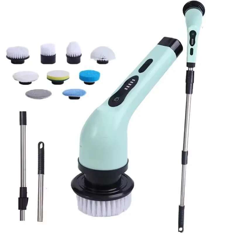 9-In-1 Brush Spin Scrubber Electric Tools Parlour Kitchen Bathroom Cleaning Gadgets