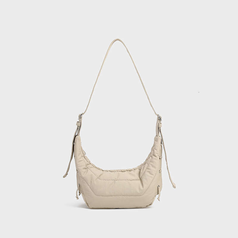 Mm Women's Bags Wang Jiaer's Lemaire Horn Nylon With Lazy Style Artistic Casual Shoulder For Men And Women Crossbody Bag