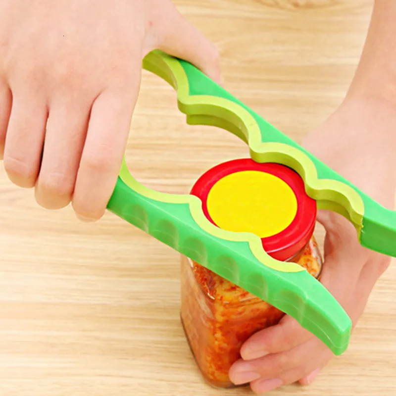 Multi Purpose Opener Handy Screw Cap Jar Openers 4 in 1 Lid Quick Opener Bottle Lid Easy Grip Bottle Kitchen Supply 250414