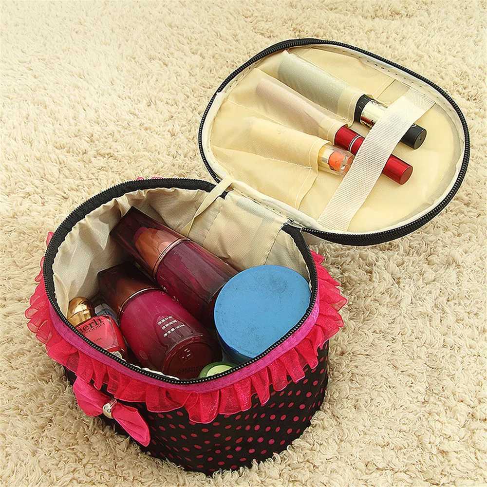 Compressible Makeup Bag Korean Versi with lace and Fiable Finishing Bag for Debris storage bagXJ250415