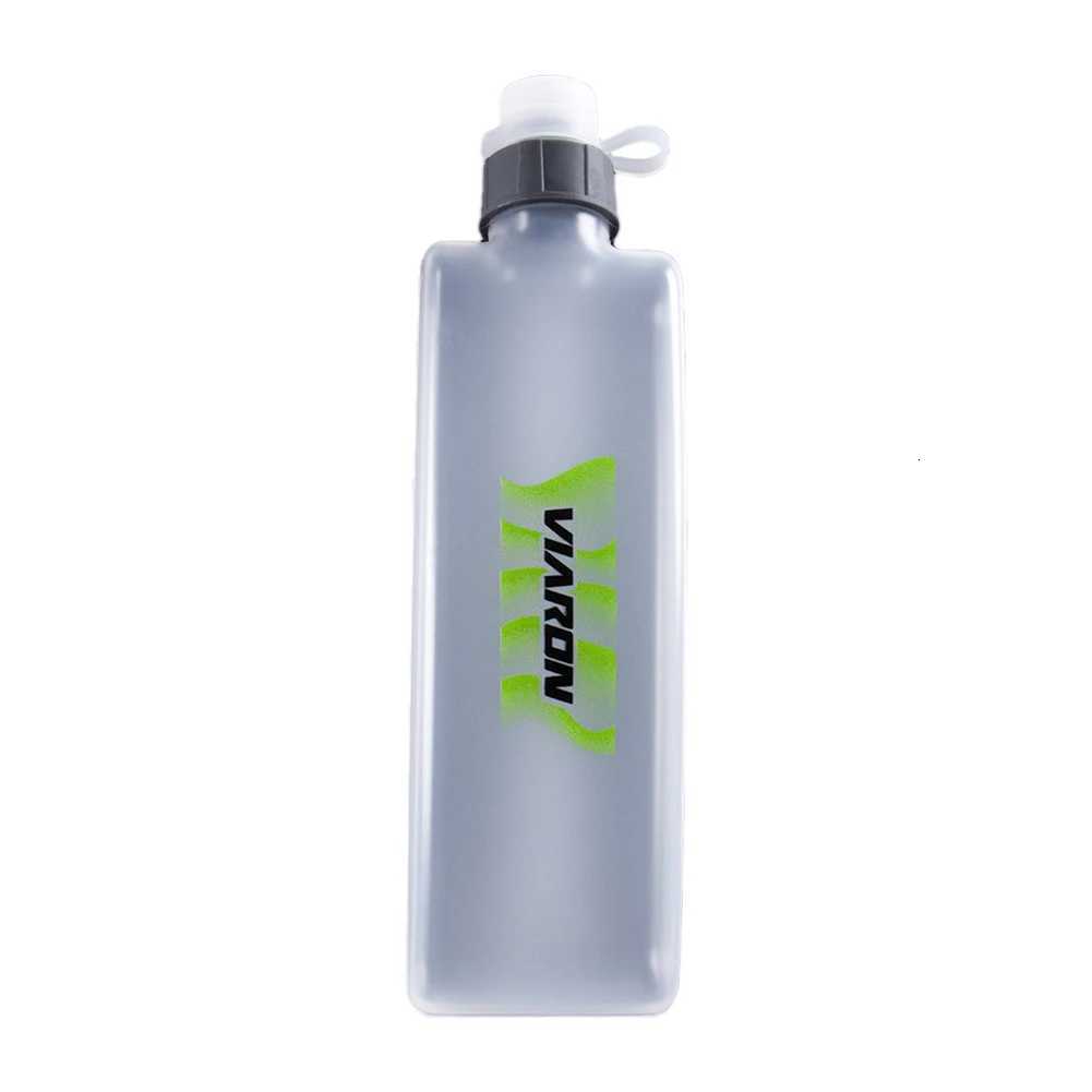 400ml Running Water Bottle Fitness Water Bottles Flat Kettle Portable Hiking Water Holder with Dust Cover Marathon For OutdoorW251114