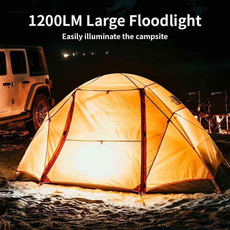 MOSLIGHTING 6000mAh Rechargeable Camping Lantern 48W Portable Flashlight LED Camp Light with 3 Light Modes Outdoor Work Lighting M251115