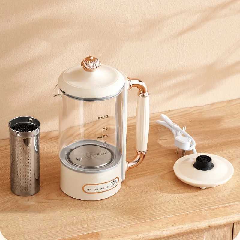 1000ml Mini Health Pot Portable Electric Kettle Multifunctional Glass Flower Teapot Home Boiling Water Kettle Auto Keep Warm Y251114