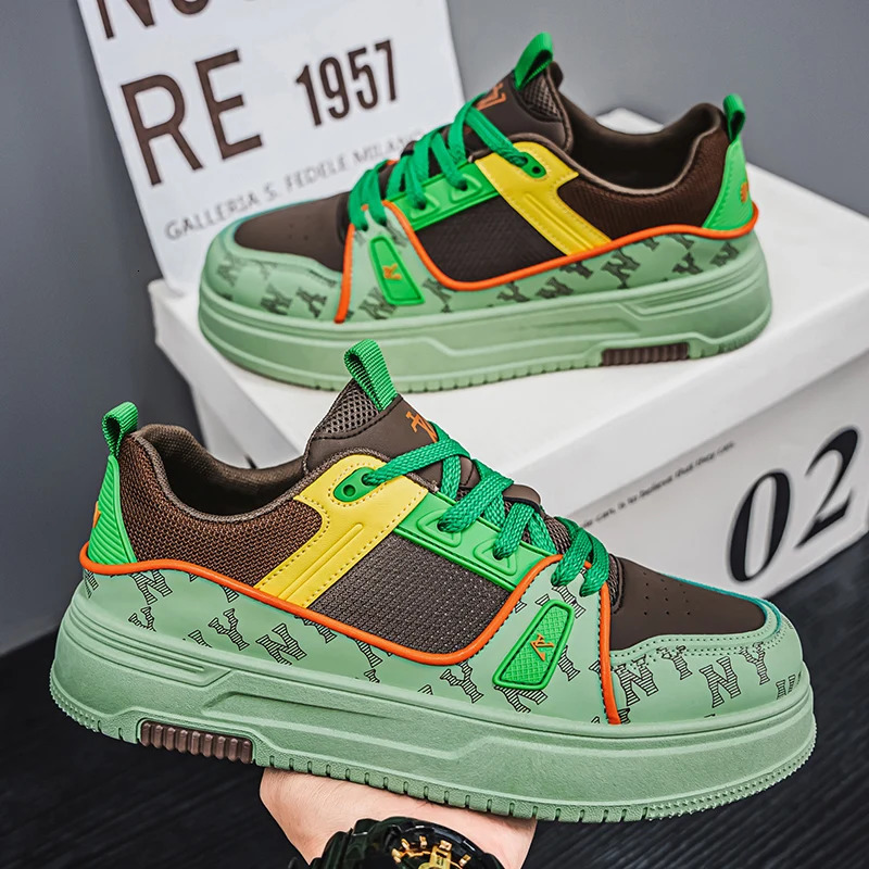 Skateboard mens shoes casual sports shoes leather tennis summer sports outdoor running hiking platform Loafers 250411