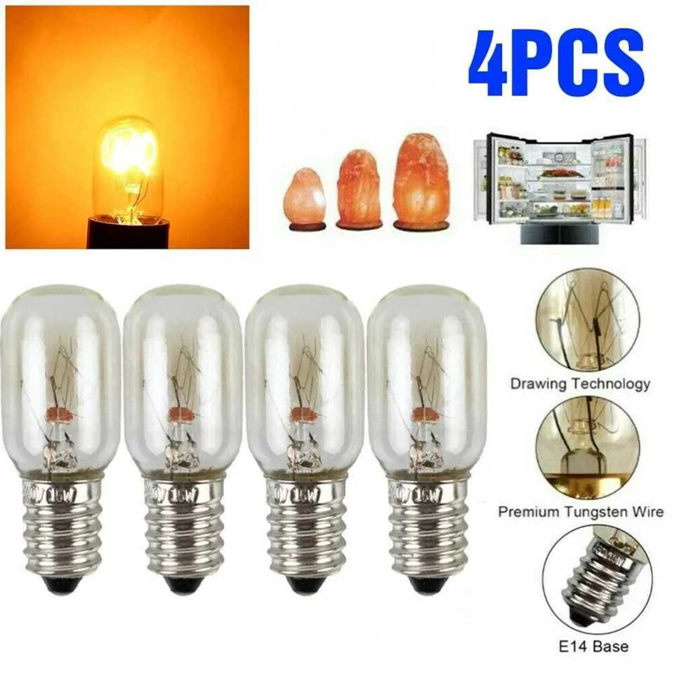 1/4/8PCS E14 Salt Lamp Globe Bulb 15W AC220V-240V Vintage Incandescent Bulbs Refrigerator Oven Light Bulbs Replacement C251115
