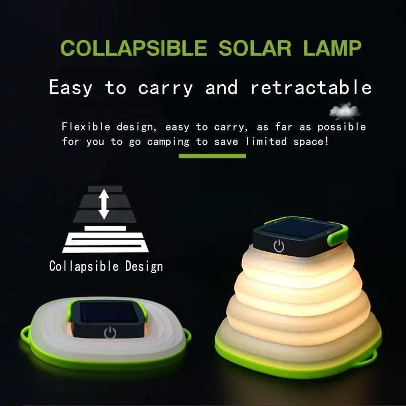 Novel and Exotic Lamp Solar Lighting Lamp Outdoor LED Light Portable Lantern Collapsible Camping Lamp USB Rechargeable M251115