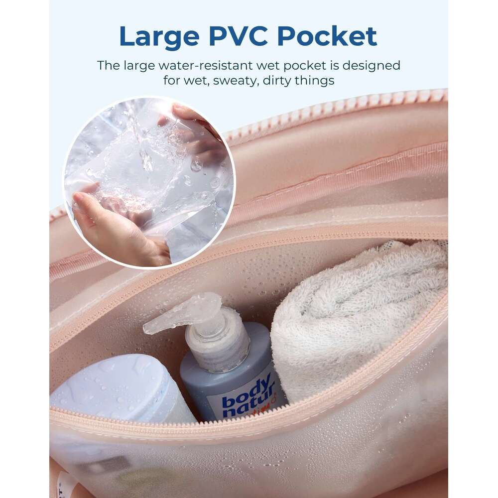 BAGSMART Travel Duffel Gym for Women with Wet Pocket Carry on Weekender Bags Waterproof Hand Lage Airport Cabin Bag