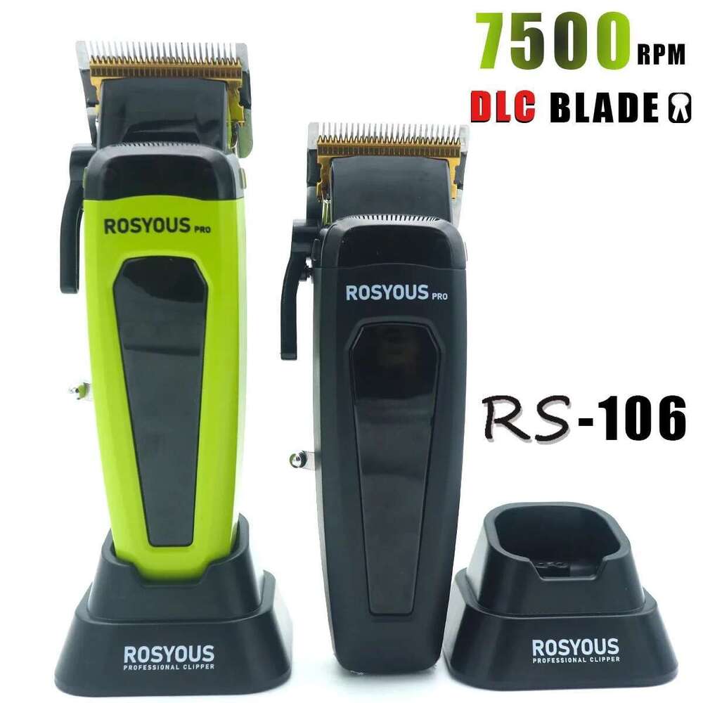 Professional Electric Clipper 106 Hair Trimmer For Man 7500Rpm With Base 5-Adjusted DLC Blade Barber Hine
