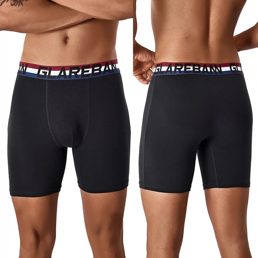 5pcs Set MidLong Cotton Boxer Shorts Men Underwear Male Underpants for Homme Boxershorts Slips Soft Panties Briefs 251103