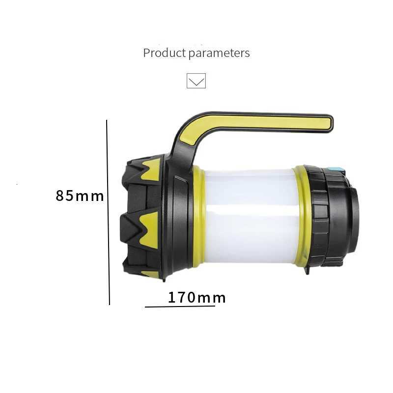 ZK30 8000 Lumen 100W Long UseUSB Rechargeable LED Torch Camping Lantern Water Resistant Outdoor Search Flashlight for Fish Hunt M251115