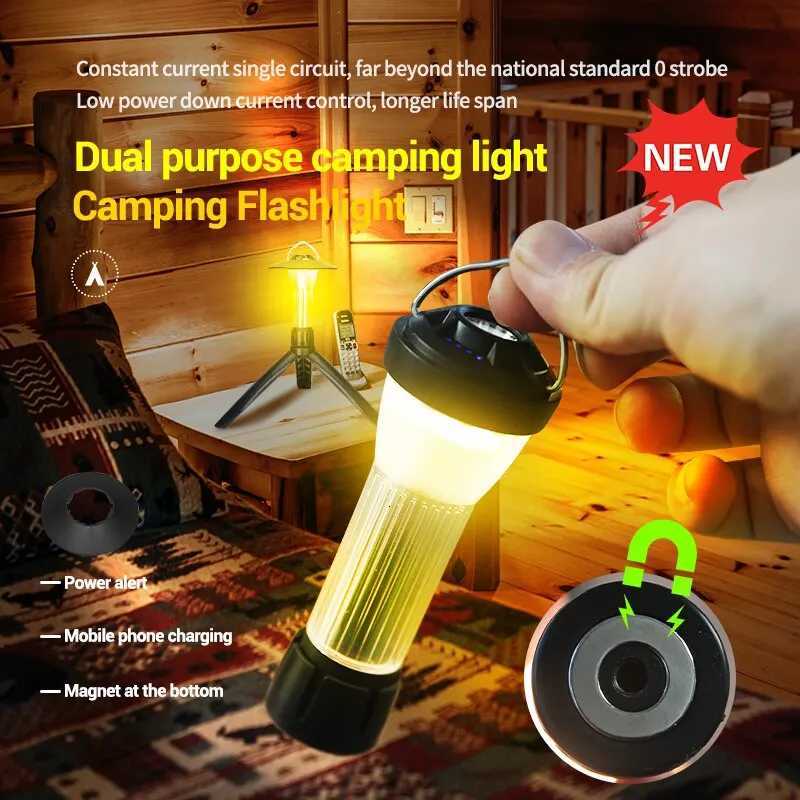 XPELED Rechargeable Flashlights 100 Lumens Brightest Powerful Camping Light with Magnet Hanging Outdoor Waterproof Work Light M251115