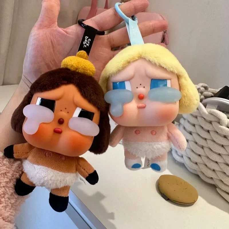 Real 13cm Baby Crying Series Mystery Box Vinyl Base Plush Doll Pendant Decorative Fan Series Childrens Birthday Gift X250415