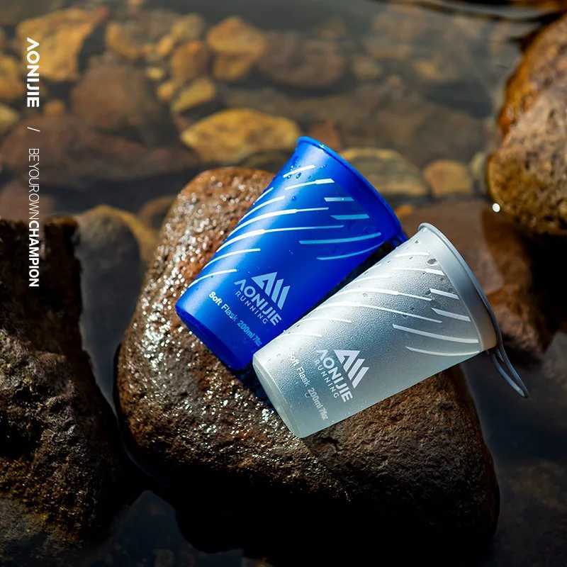 AONIJIE 200ML Sports Water Bottle Running Soft Water Cup Drinking Bottle Fold Portable Marathon Running Cycling Gym Water BottleW251114