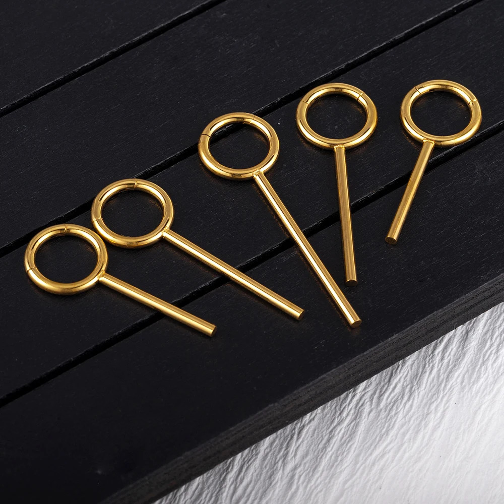 5/10/lot Ear Lobe Cuff Ring Ear Clip Earrings Simple Jewelry For Women Piercing Stainless Steel Ear Circle Earrings Body Jewelry 250408