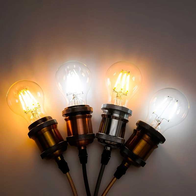 6pcs A60 G45 Retro Edison Glass Bulb E14 E27 2W 4W 6W 8W LED Light Bulb AC 220V Globe Ball Bulb Cold/Warm White Lampada LED Lamp C251115