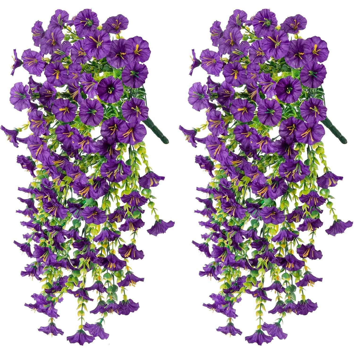 1-10pcs UV-Resistant Artificial Morning Glory Eucalyptus Hanging Wall Door Decoration For Home Garden Wedding Versatile OutdoorM251115