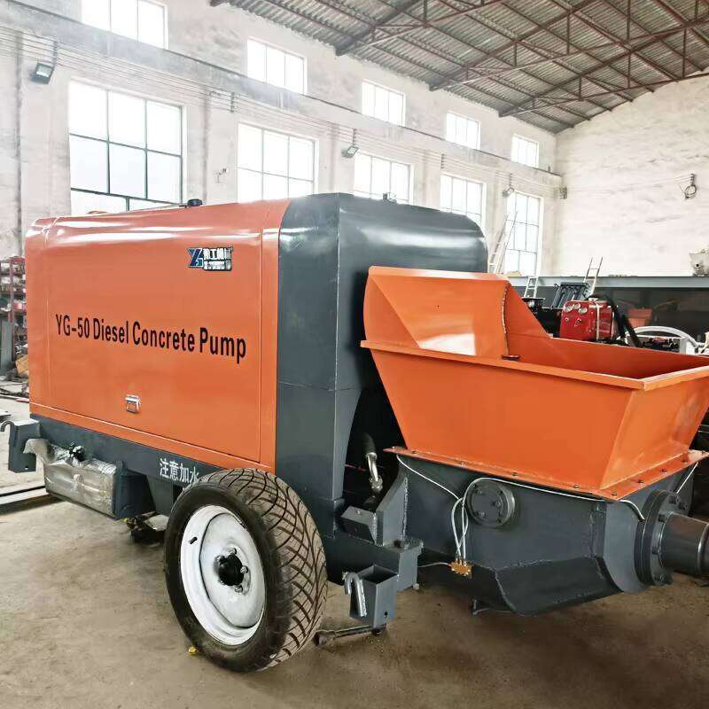 Trailer Mounted Electric Motor Mobile Concrete Pump Construction Machinery Concrete Mixer Pump
