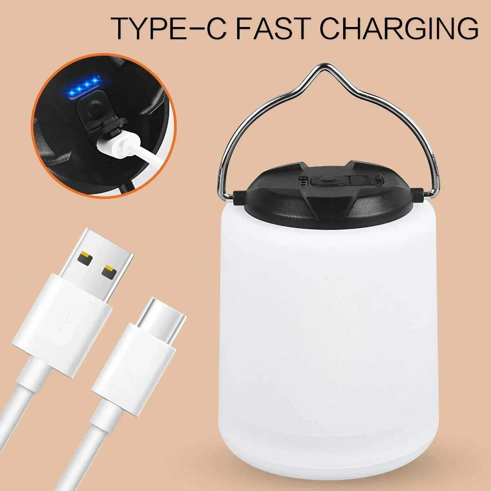 Super Bright LED Camping Light Mini USB Rechargeable Tent Lantern Outdoor Portable Lighting Emergency Canopy Lamp M251115