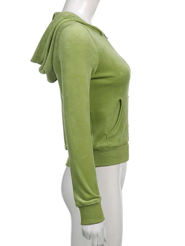Sweetown Pink Sweet Cute Veet Y2k Crop Hoodies Women Zip Up Hooded Jacket Pullover Vintage Aesthetic Casual Green Sweatshirts