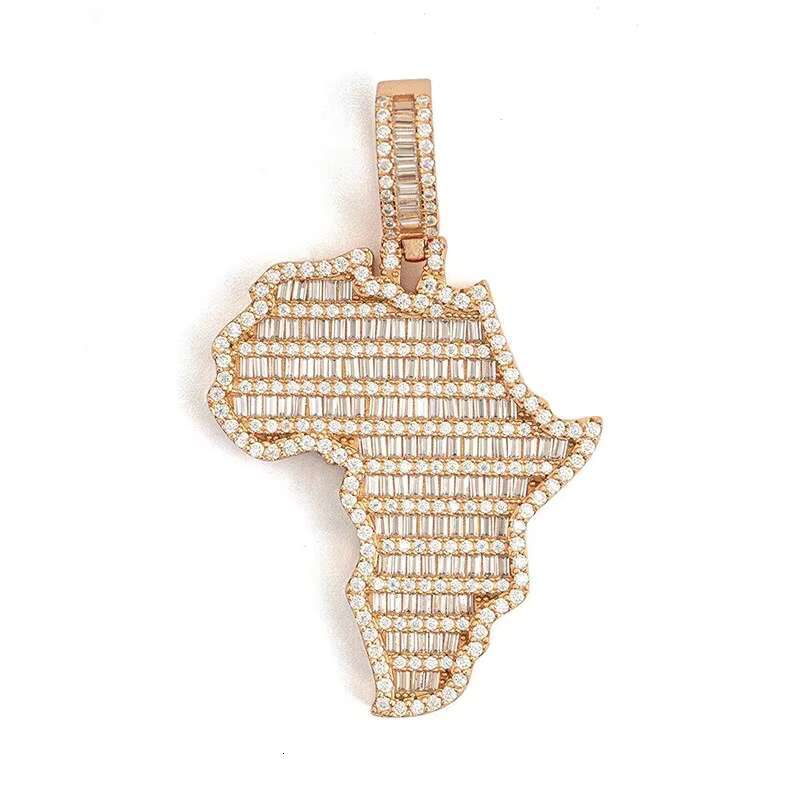 Hip Hop Jewelry Pass Diamond Tester Bling Large 2.25 Inches Iced Out Baguette Moissanite Africa Pendant for Chain Men Women