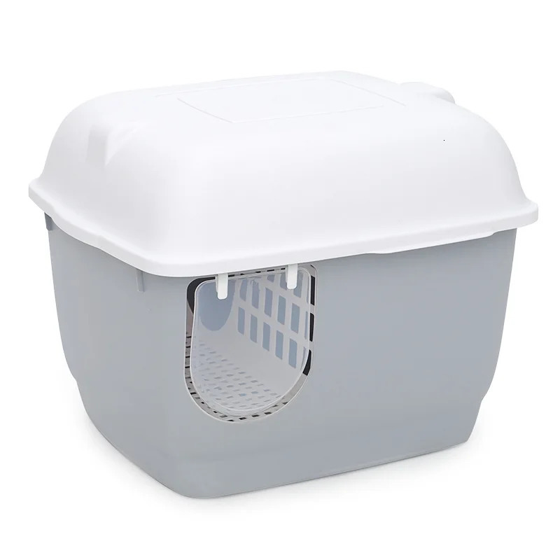 HOOPET Cat Litter Box Large Capacity Cat Litter boxes with Hallway Pet Pan Supplies for Cats and Kittens Splash proof litters 250414
