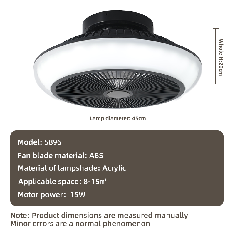 Gentle Wind Ceiling Fan Light Fixture for Bedroom Comfort & Silence-5896