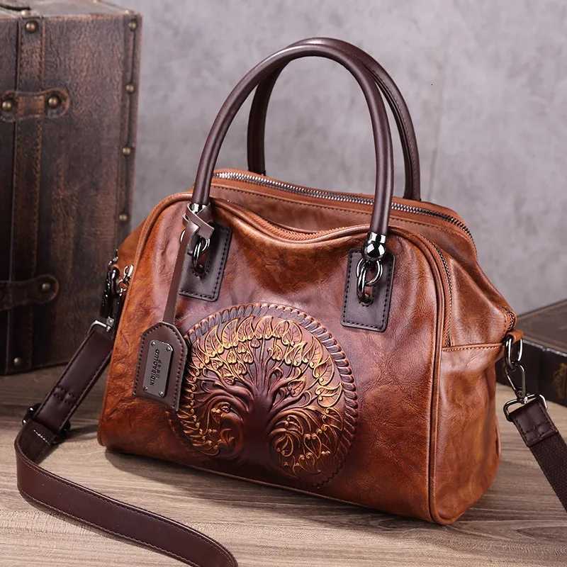 Nesitu High Quality Vintage Women Handbag Purse Lady Soft PU Leather Shoulder Messenger Bag Large Capacity Red Brown Green M319W251115
