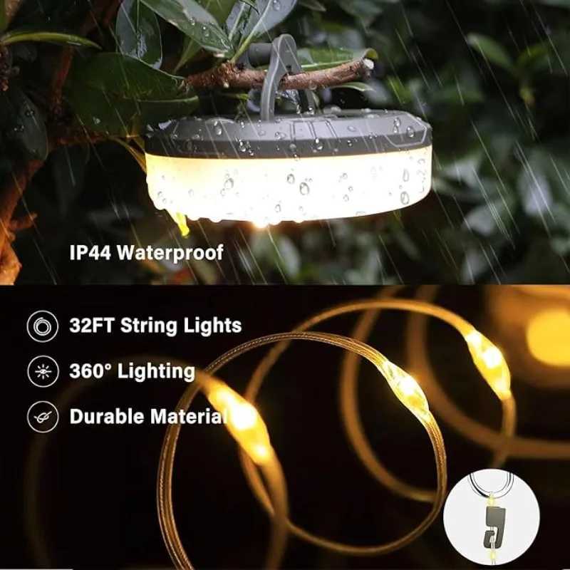 LED Camping Lamp Strip Atmosphere LED Fairy Lights Waterproof Recyclable Light Belt Outdoor Garden Christmas Decor Light String M251115