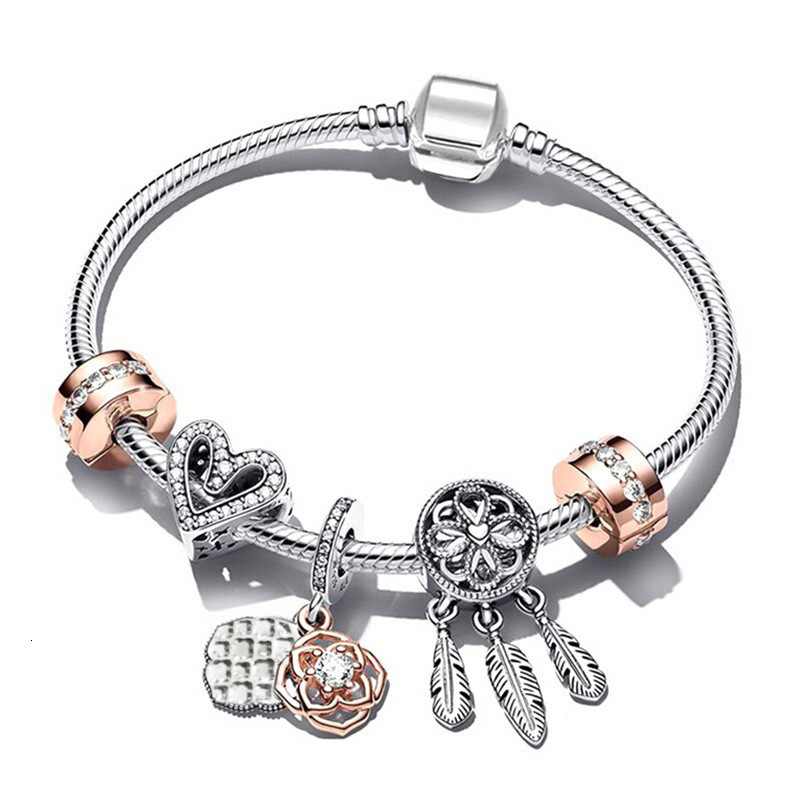 Customized Stainless Steel Pandoraer Snake Chain Bracelet Puerto Rico Jewelry Accessories Gift Womens Charm Bracelet 250109